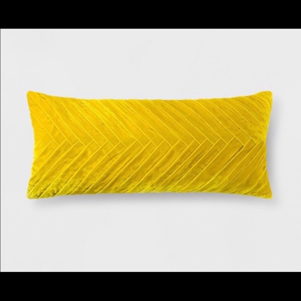 Opalhouse Citron Pleated Velvet Oversized Pillow
